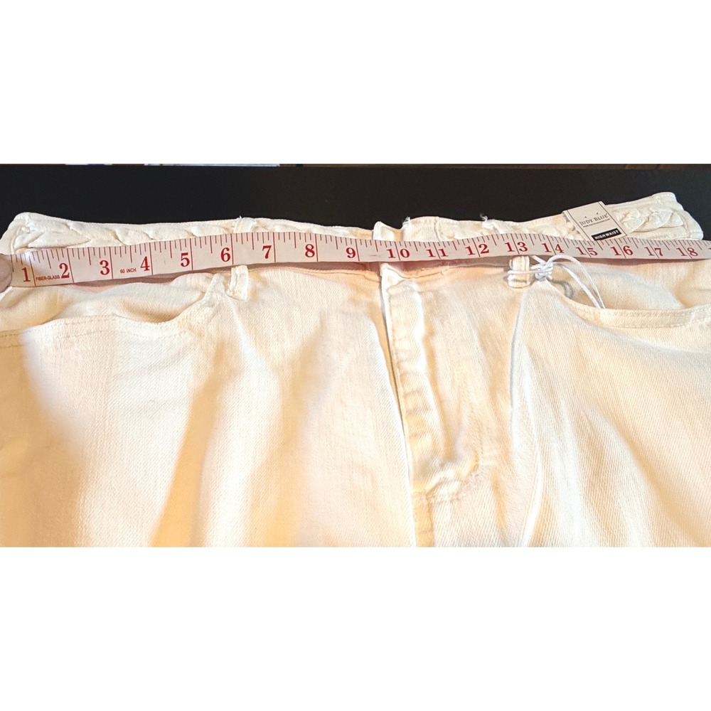 Judy Blue White Wide Leg Jeans Size 20W NWT High Waist Braided JB88781 - Picture 5 of 10